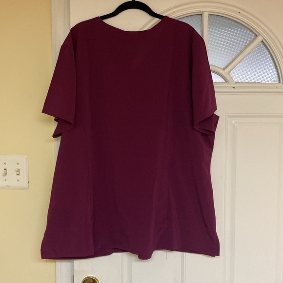 Dickies Women's EDS Essentials Scrub Top and Bottom - Wine - Picture 4 of 11